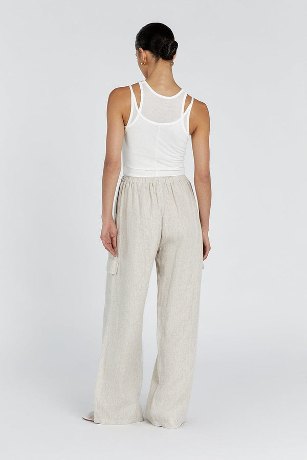 Natural Linen Cargo Pant