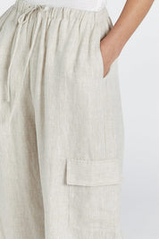 Natural Linen Cargo Pant