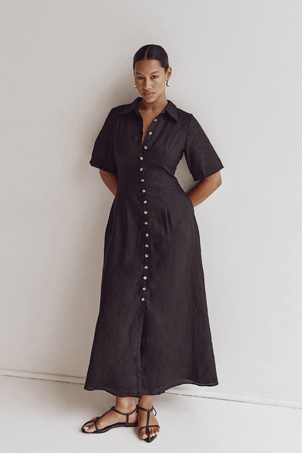 Frannie Linen Shirt Dress