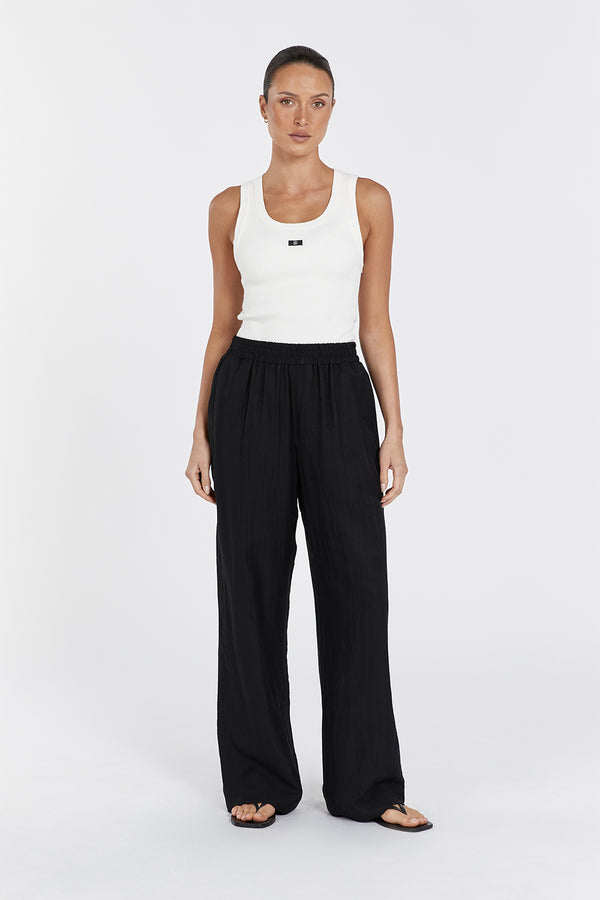 Waisted Relaxed Linen Pant