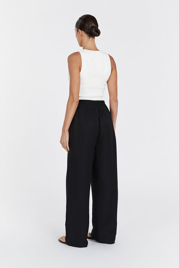 Waisted Relaxed Linen Pant