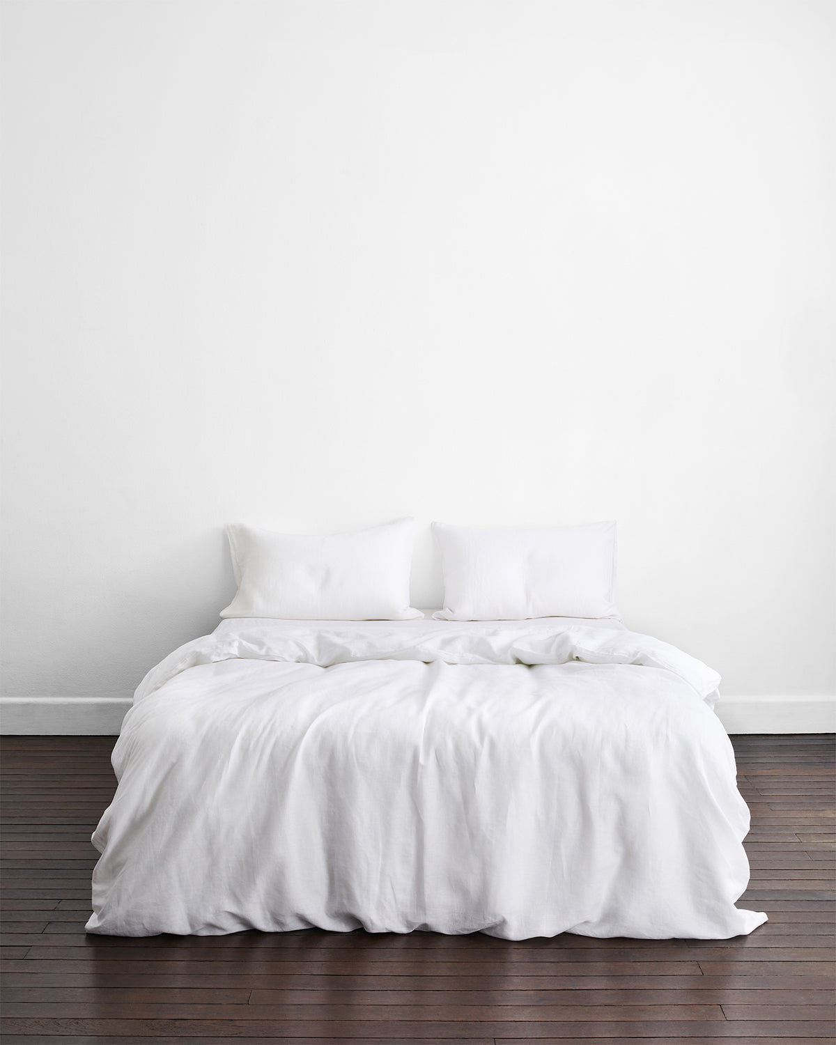 White Flax Linen Duvet Cover