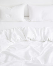 White Flax Linen Duvet Cover