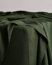 Olive 100% Flax Linen Fitted Sheet