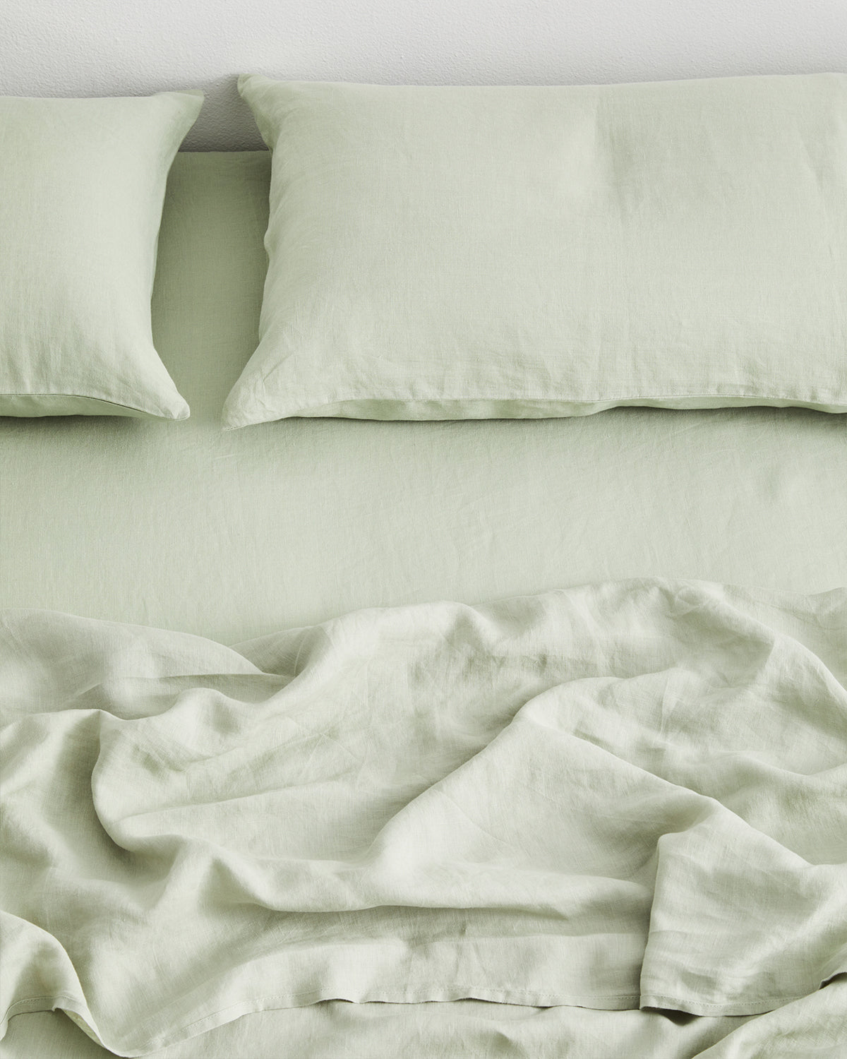 Sage 100% Flax Linen Fitted Sheet