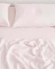 Rosewater 100% Flax Linen Fitted Sheet