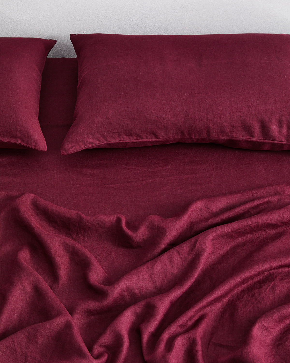 Ruby 100% Flax Linen Fitted Sheet