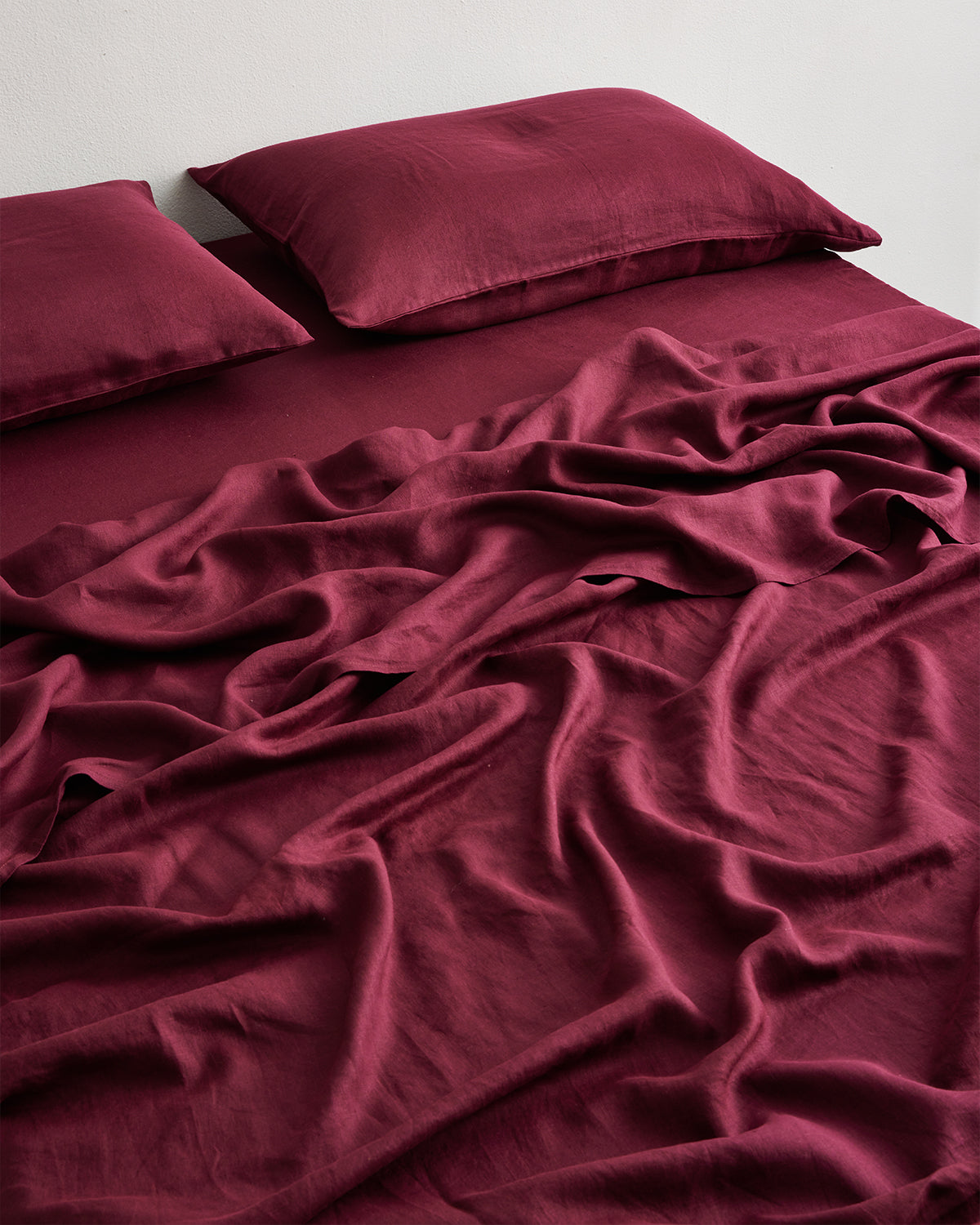 Ruby 100% Flax Linen Fitted Sheet