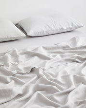 Fog 100% Flax Linen Fitted Sheet