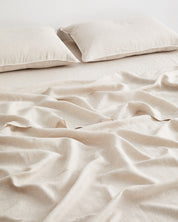 Oatmeal 100% Flax Linen Fitted Sheet