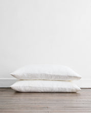 White 100% Flax Linen Pillowcases (Set 2 pieces)