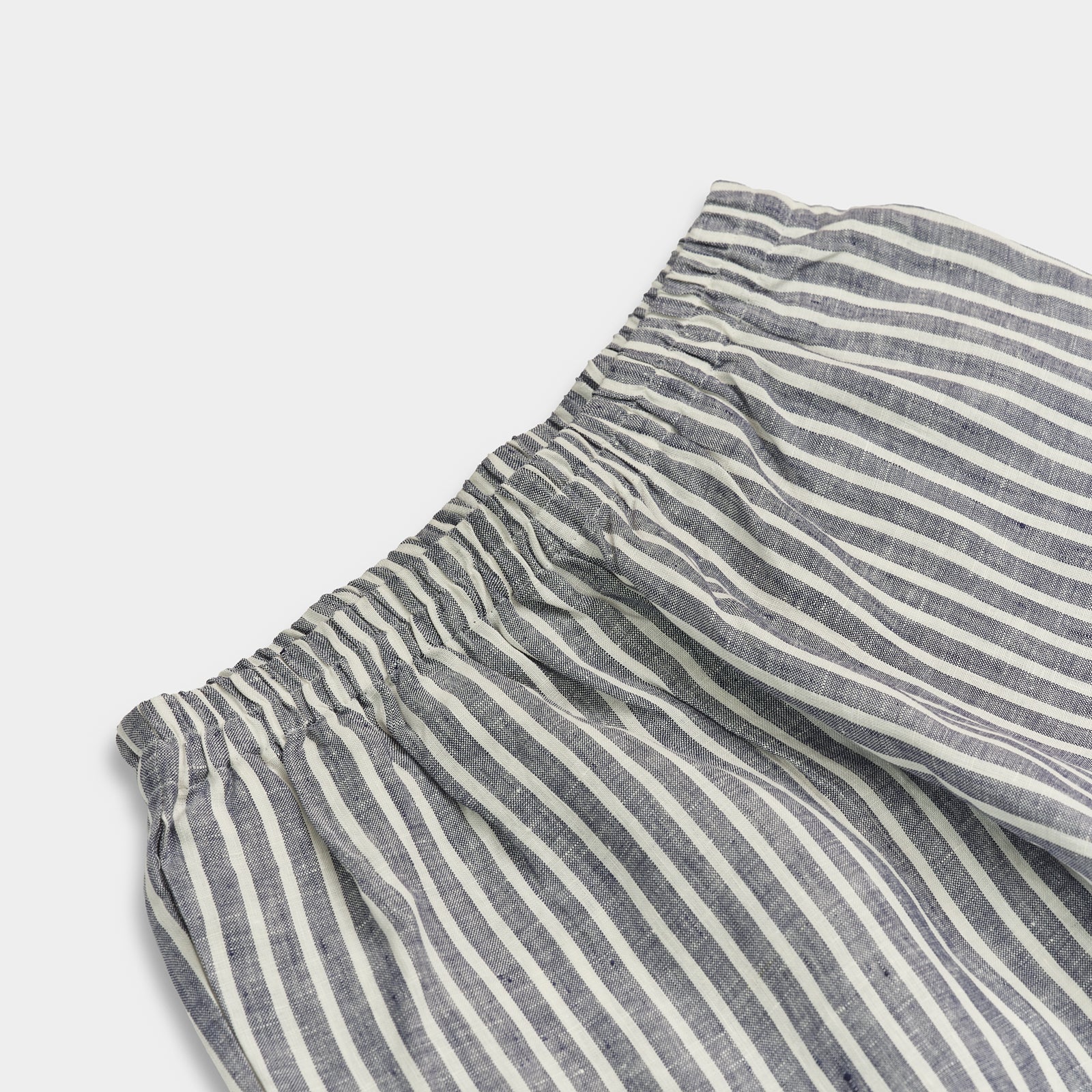 Men's Midnight Stripe Linen Pyjama Trouser Set
