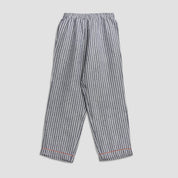 Men's Midnight Stripe Linen Pyjama Trouser Set