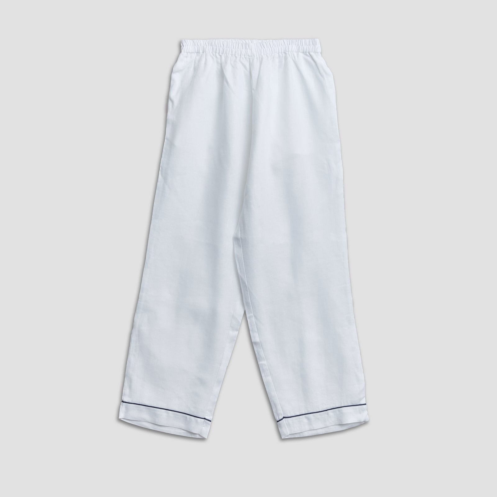 White Linen Pyjama Trousers