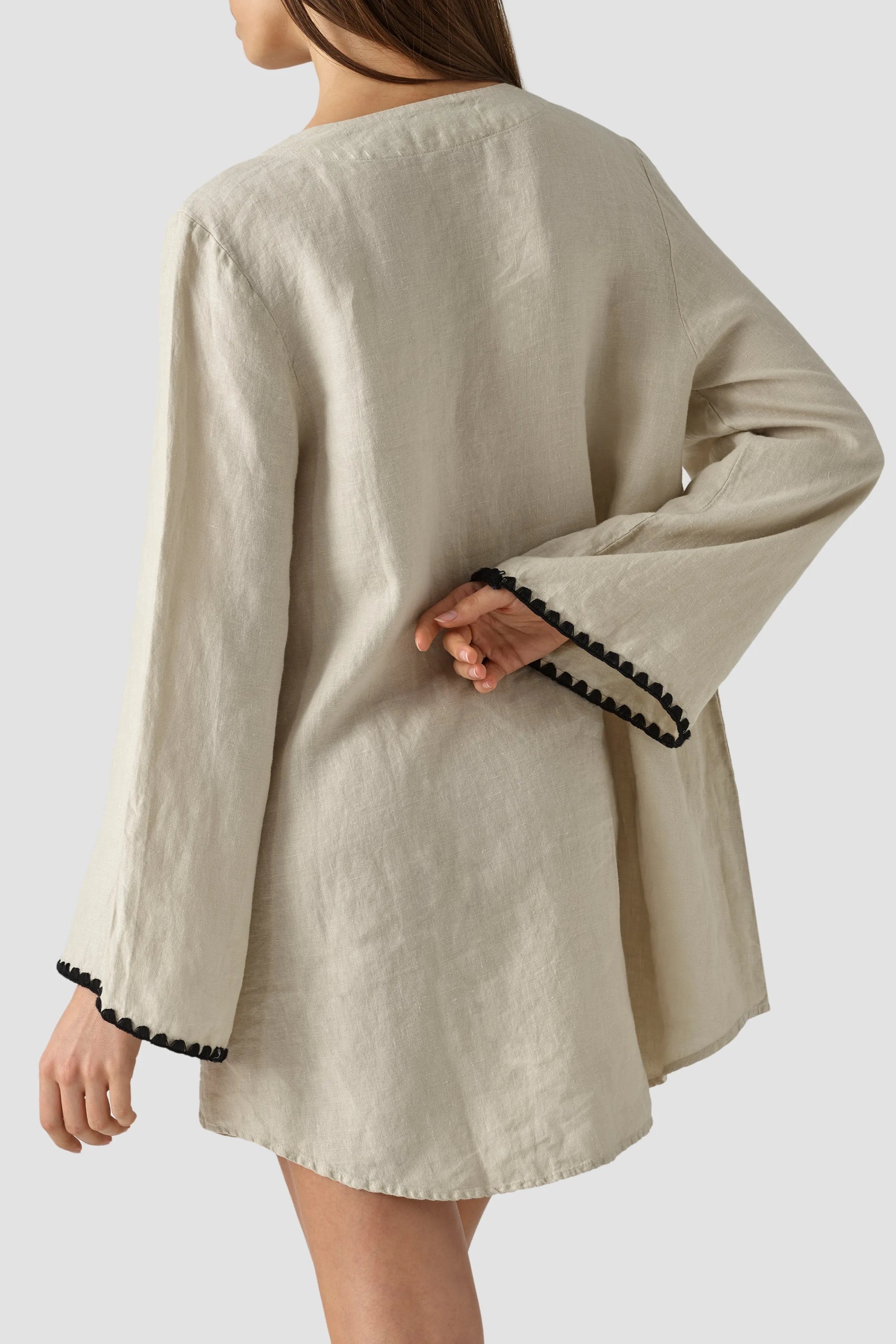 Mrs Baly Pelican Linen Dress