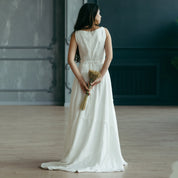 Linen Boho Wedding Dress