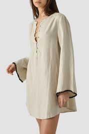 Mrs Baly Pelican Linen Dress