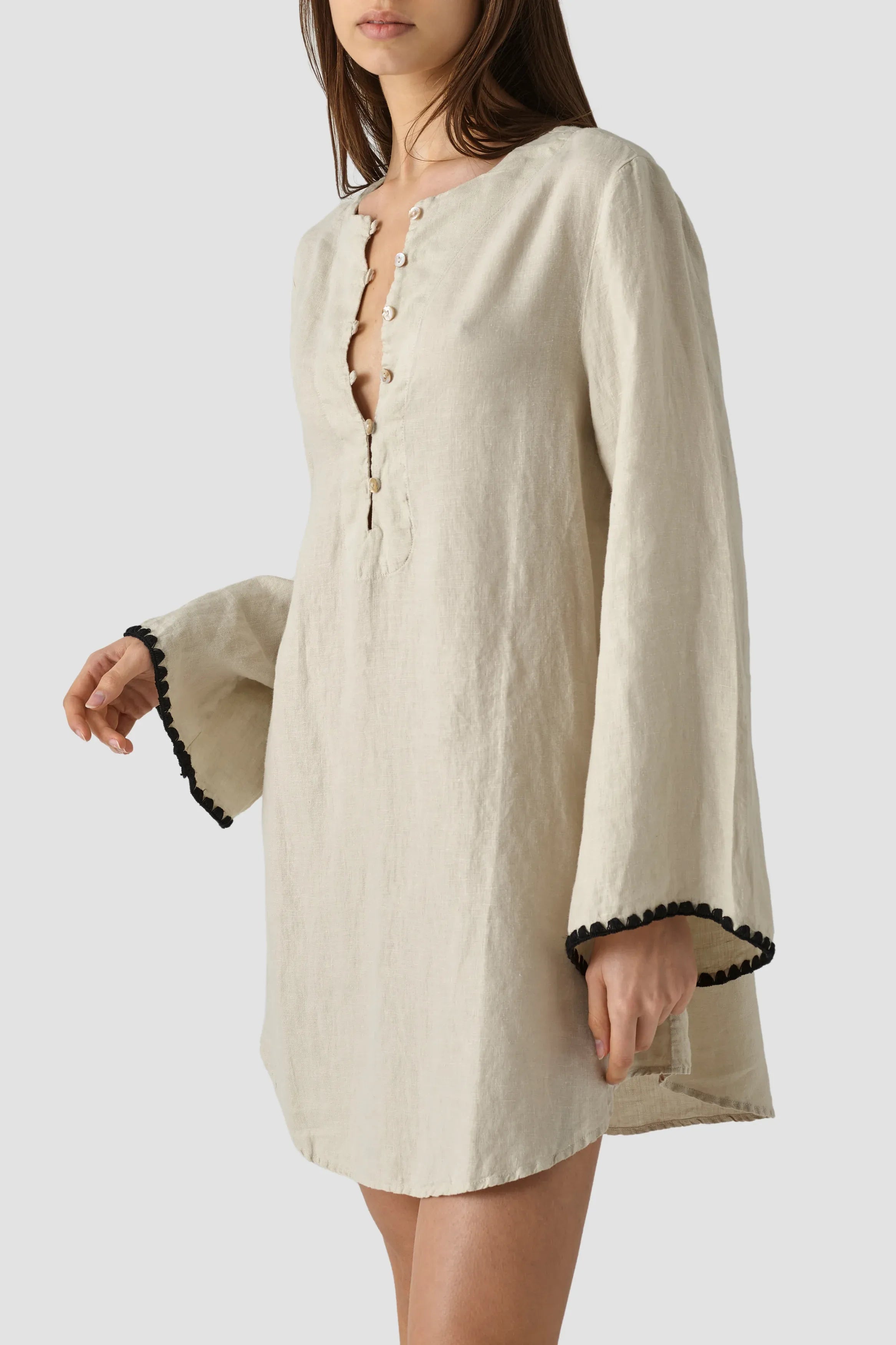 Mrs Baly Pelican Linen Dress