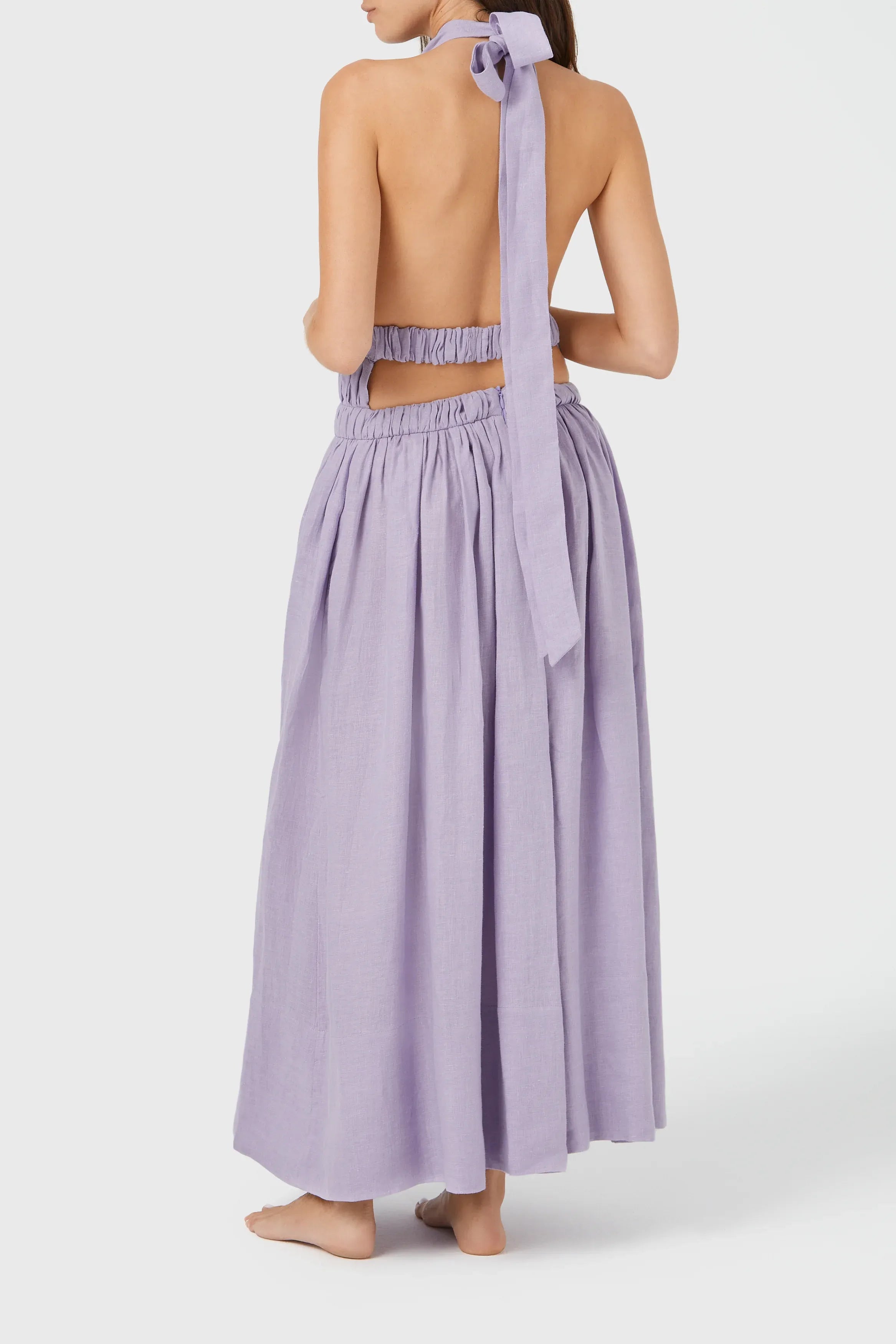 Halter neck Linen Dress