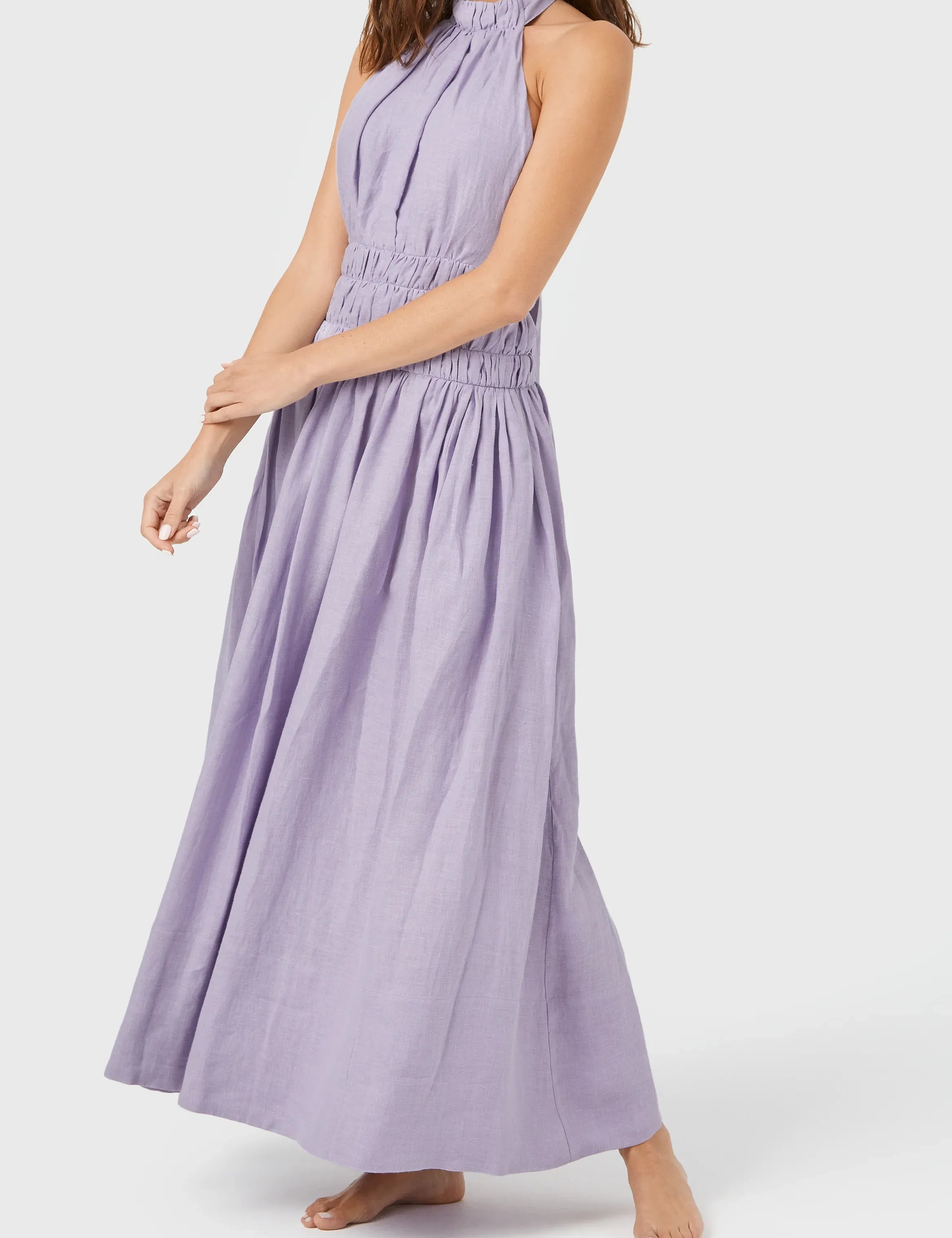 Halter neck Linen Dress
