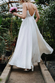 Leyla Wedding Linen Dress