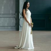 Beach Linen Wedding Dress