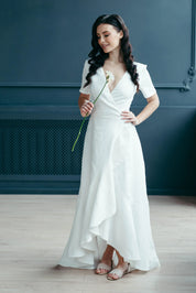 Simple White Wedding Gown