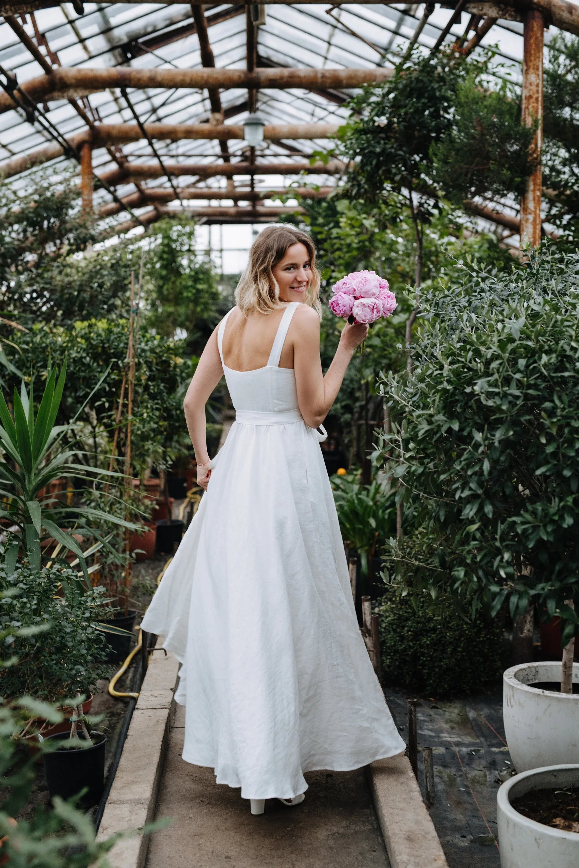 Bridesmaids Linen Dress