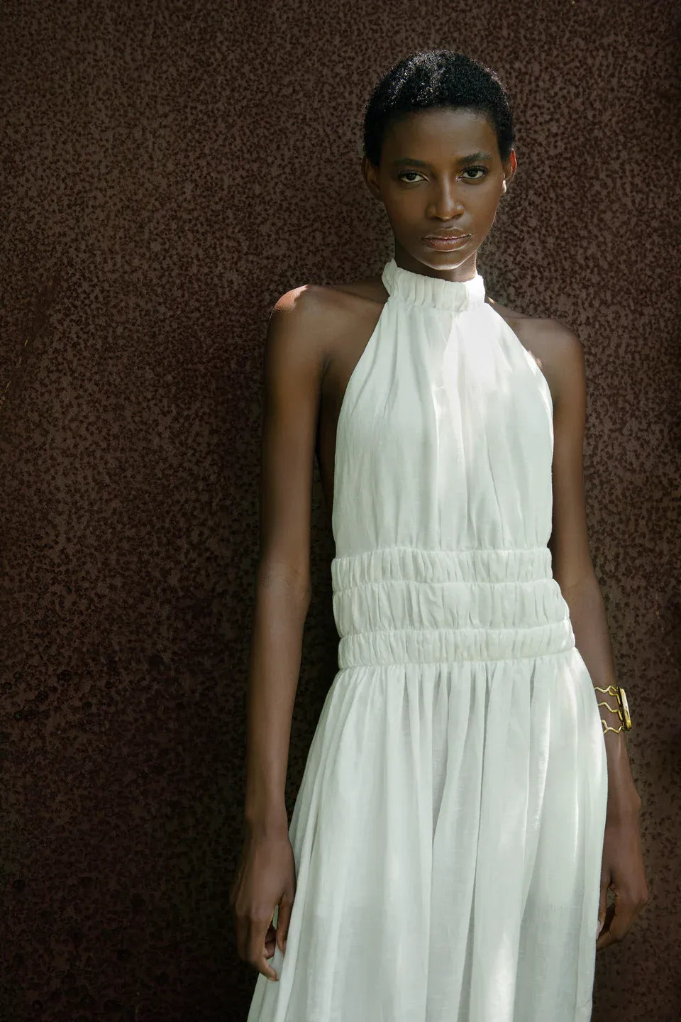 Halter neck Linen Dress