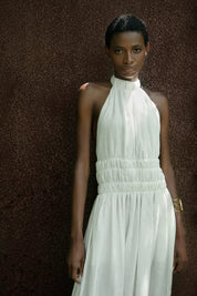 Halter neck Linen Dress