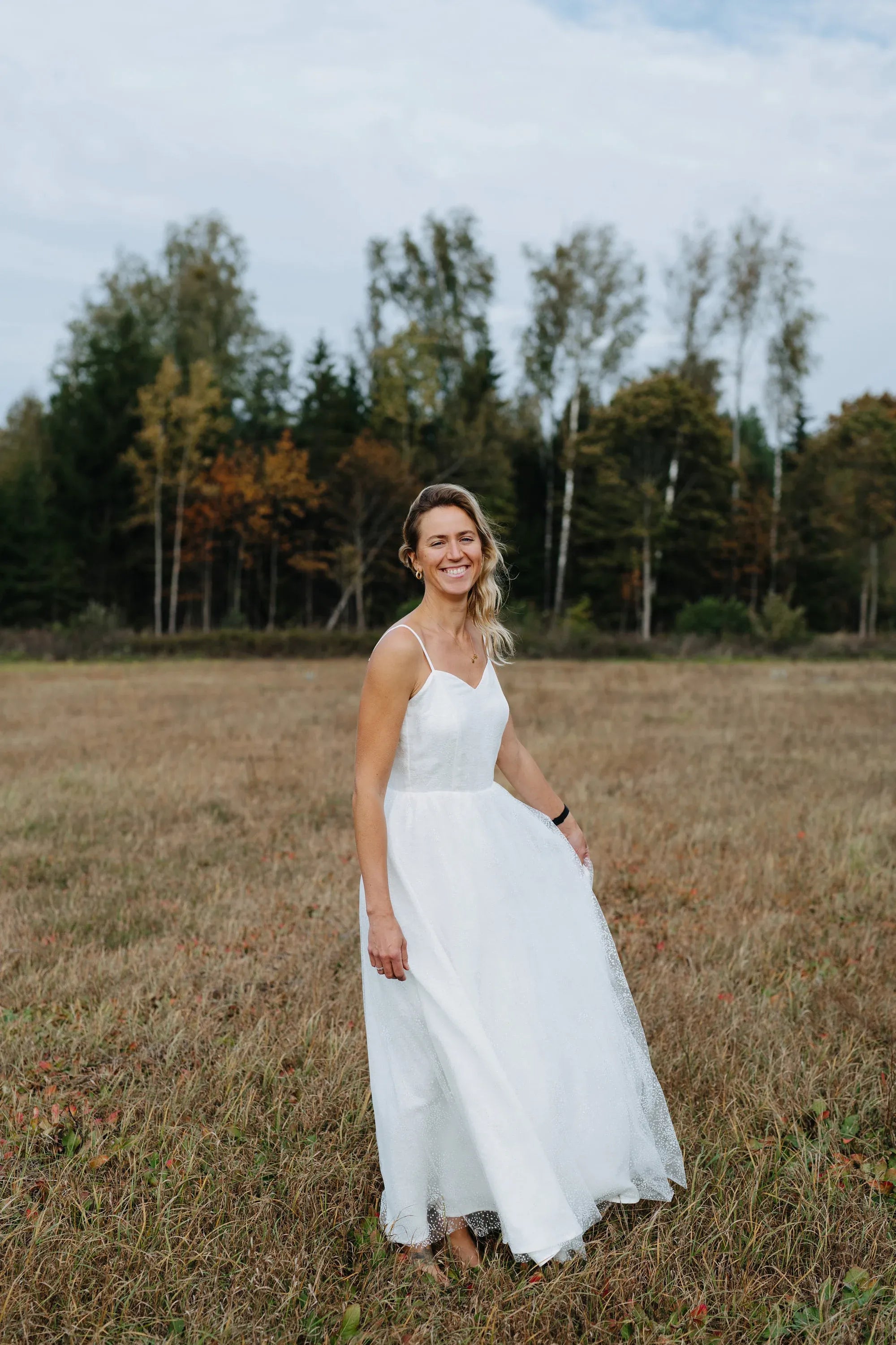 Wedding Linen Tulle Dress