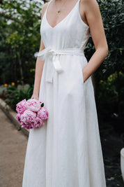 Leyla Wedding Linen Dress