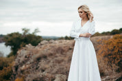 Long White Linen Dress