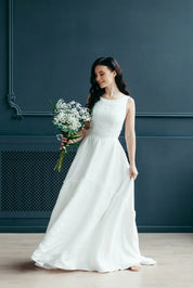 Linen Boho Wedding Dress