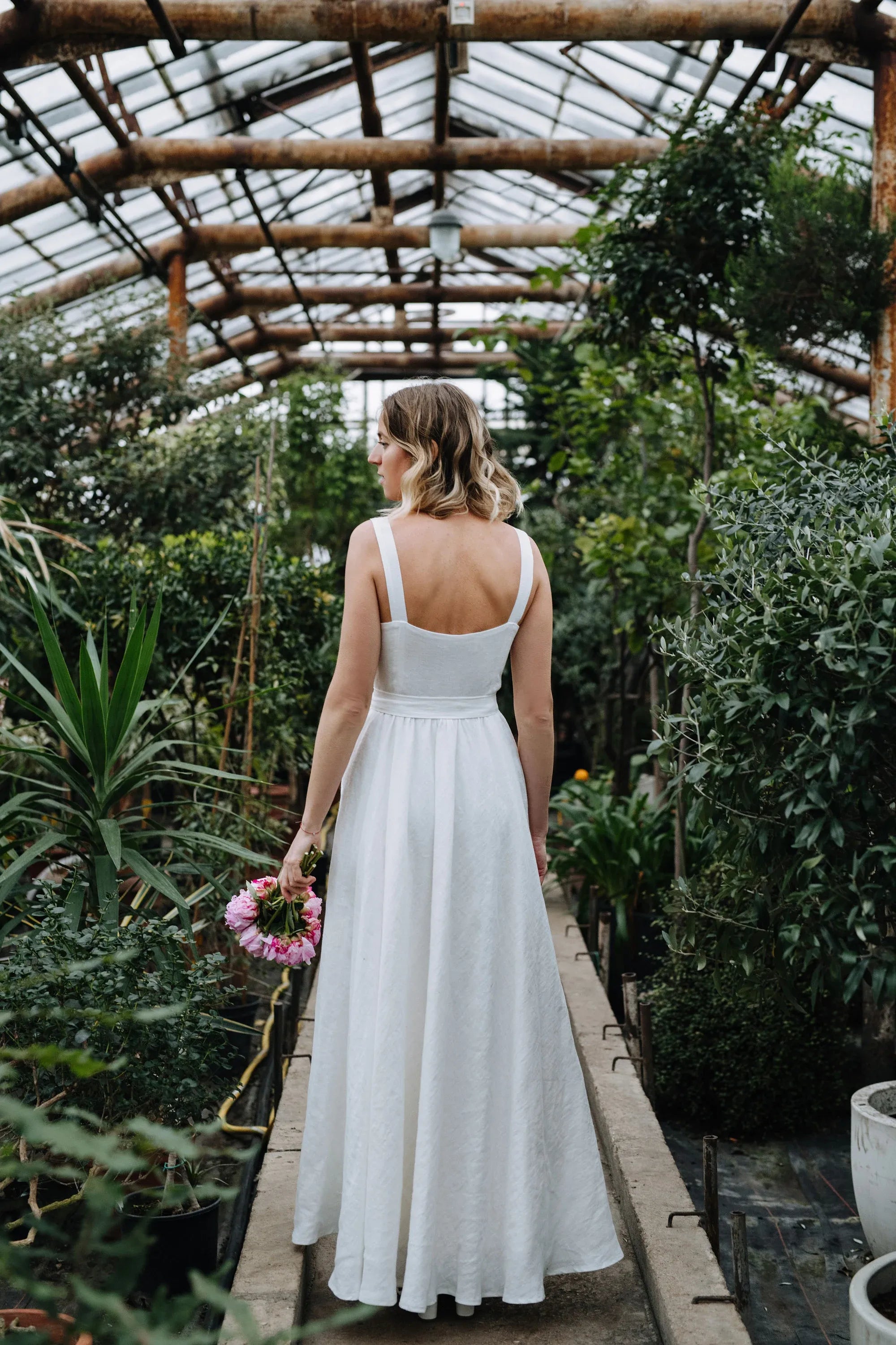 Bridesmaids Linen Dress