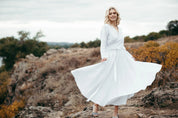 Long White Linen Dress