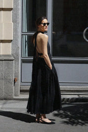 Halter neck Linen Dress