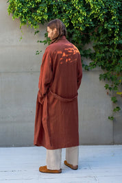 Men's Long Linen Robe