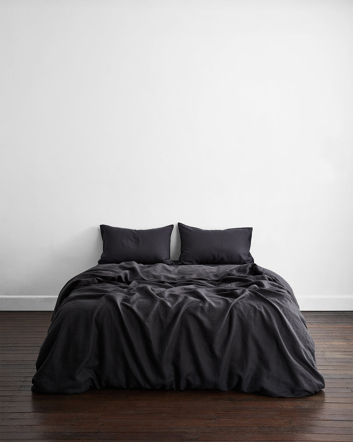 Charcoal 100% Flax Linen Pillowcases (Set 2 pieces)