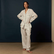 White Linen Pyjama Trousers