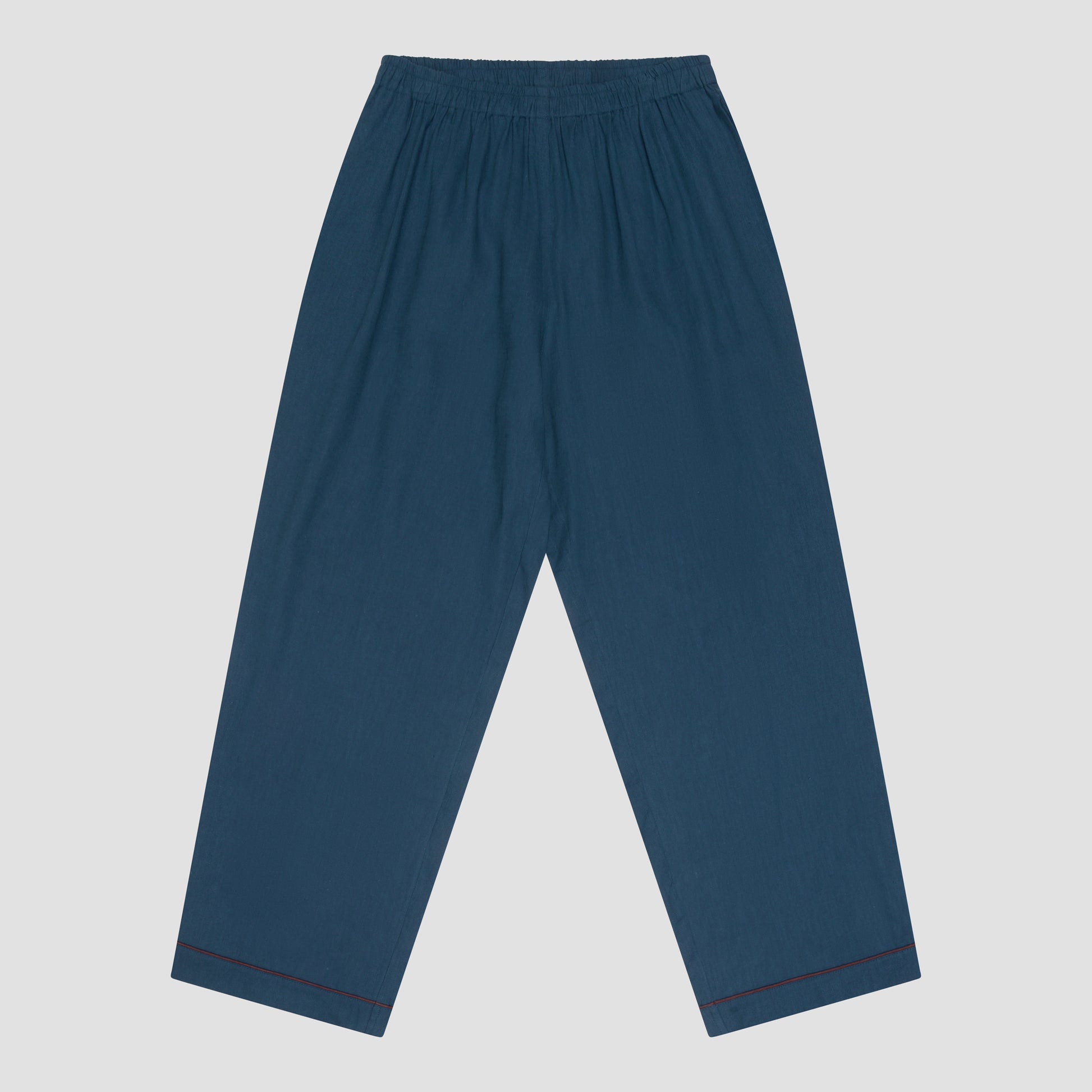 Marine Blue Linen Men's Pyjama Trousers