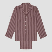 Port & Woodrose Striped Linen Men's PJ Trouser Set