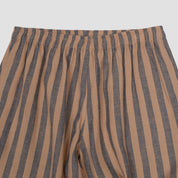 Blue & Porcini Striped Linen Women's PJ Trousers