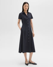 Midi Shirt Dress in Good Linen