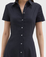 Midi Shirt Dress in Good Linen