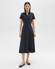 Midi Shirt Dress in Good Linen