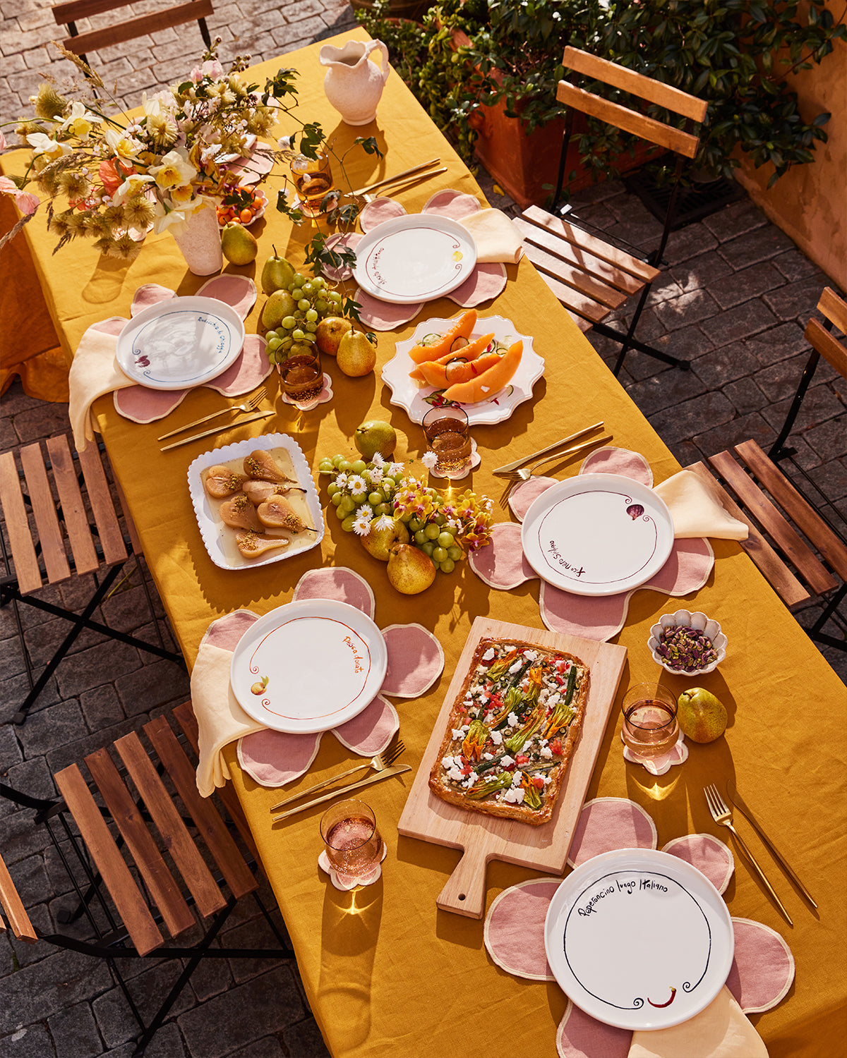 Linen Tablecloth in Turmeric