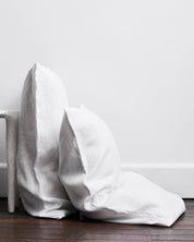 White 100% Flax Linen Pillowcases (Set 2 pieces)