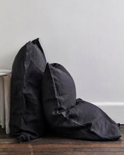 Charcoal 100% Flax Linen Pillowcases (Set 2 pieces)
