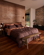 Cacao 100% Flax Linen Bedding Set